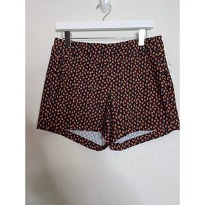 SPANX Fry Days Sunshine 4" Shorts Womens Size Medium Black French Fry Print